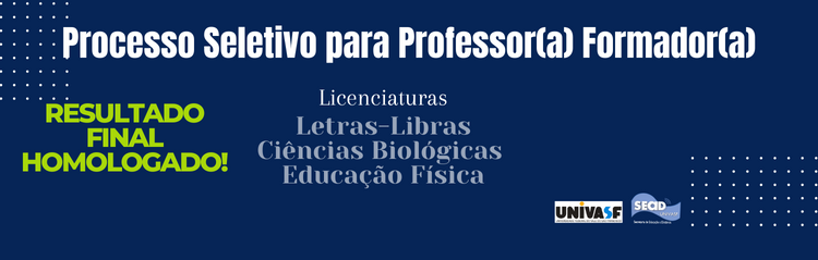 Processo Seletivo Para Professor Formador Letras Libras Biologia E Ed