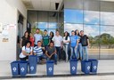 Estudantes e servidores que participaram da entrega dos coletores no Campus Juazeiro.