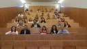 Auditório com público presente à palestra na Universidade do Porto