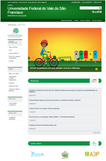 Capa do site do programa Univasf Sustentável