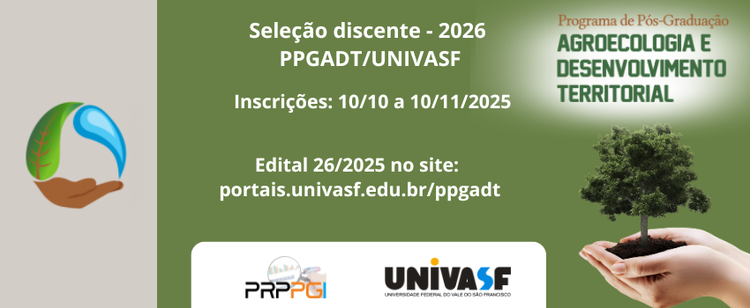 Seleção discente - 2026  PPGADT/UNIVASF
