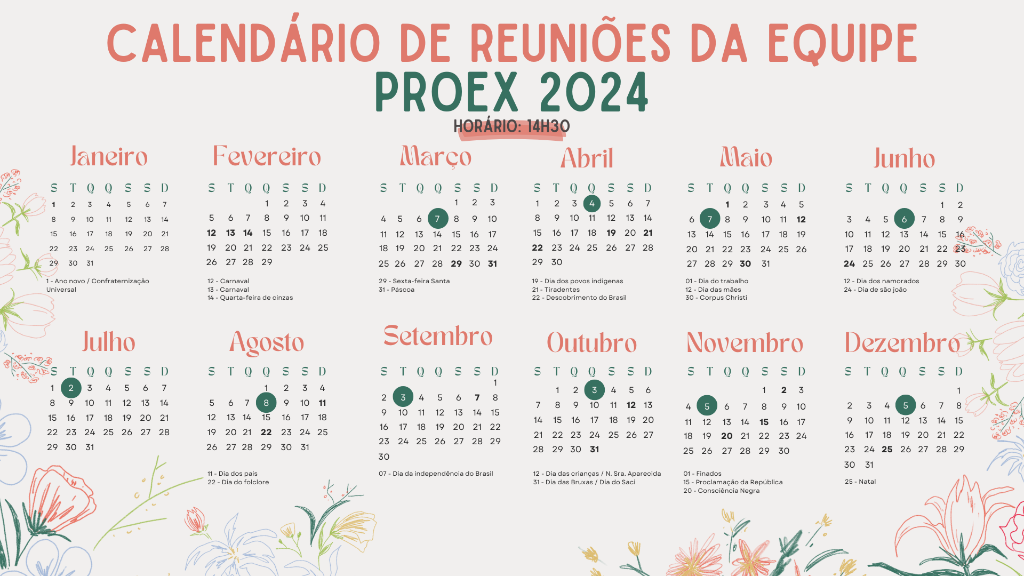 Calendário 2024