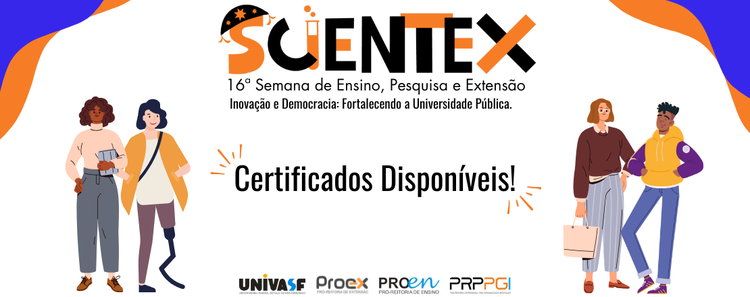 Os Certificados da 16ª SCIENTEX estão disponíveis!
