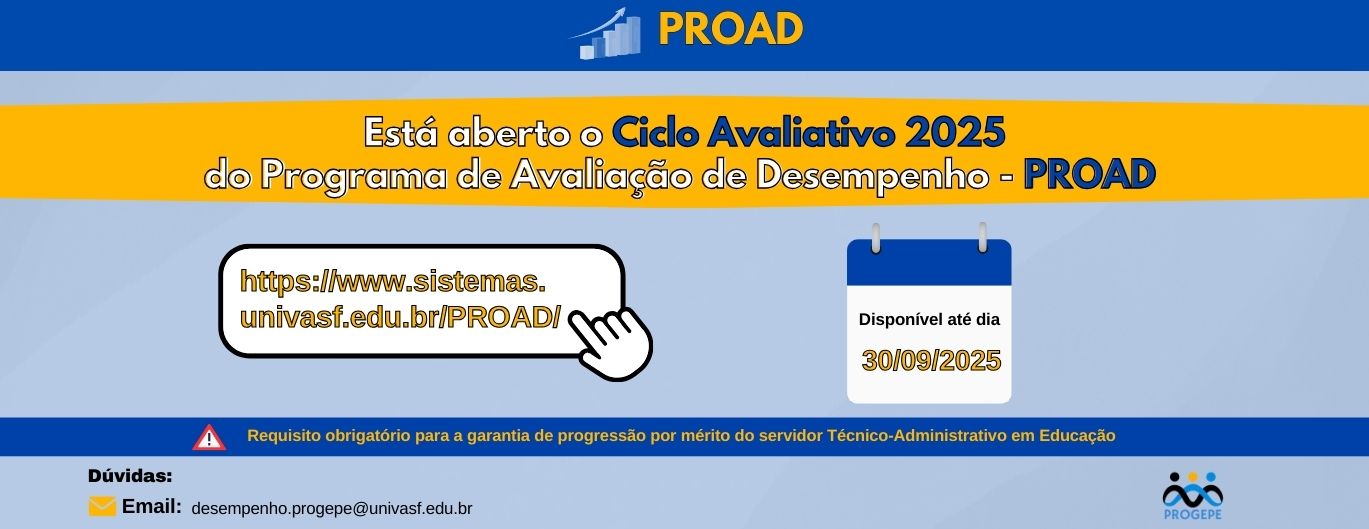 Está aberto o Ciclo Avaliativo 2025 - PROAD