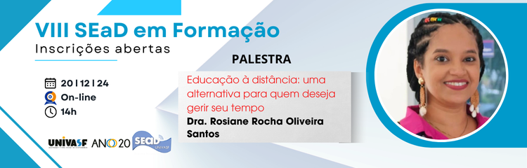 Palestra da Dra. Rosiane Rocha  no VIII SEaD em Formação