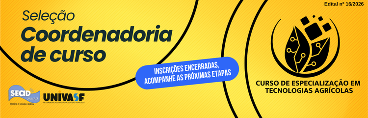 Seleção de coordenador(a) da Especialização em Tecnologias Agrícolas