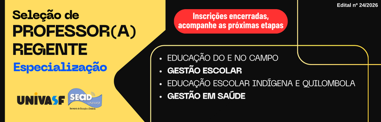 Seleção de Professor(a) Regente para cursos de especialização