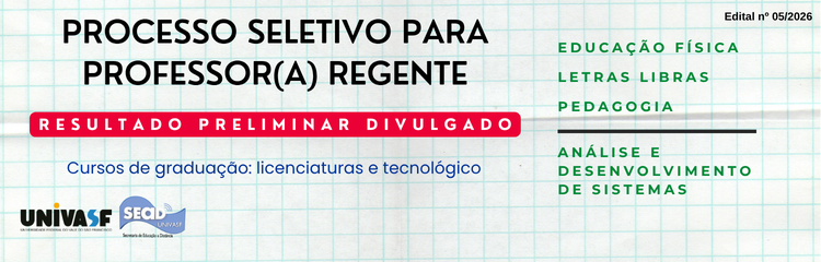 Seleção de professor(a) regente para graduação. Resultado preliminar