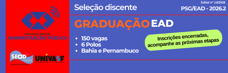 Seleção para o curso de Bacharelado em Administração Pública. Inscrições encerradas