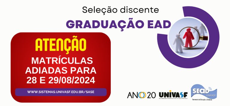 Eventos.Seleção discente para graduação. Matrículas adiadas.png