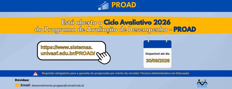 Ciclo Avaliativo 2026 do Proad