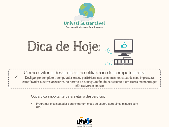 Campanha Univasf Sustentável 2015 - Computador